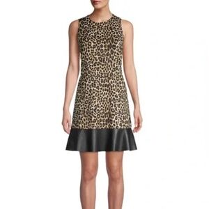 Michael Kors animal print faux leather dress